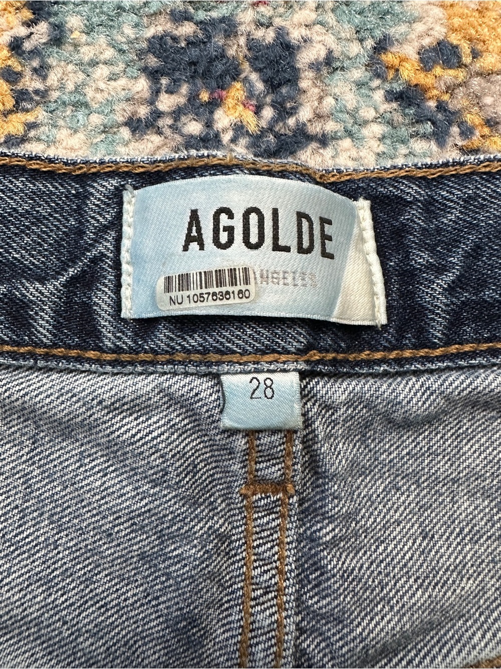 AGOLDE Criss Cross High Rise Straight Leg Denim Jeans Size 28 - Picture 4 of 10